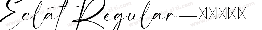 Eclat Regular字体转换